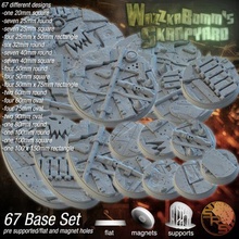 scrap bases game fantasy gaming ork oval rpg sci-fi square warhammer tabletop junkyard 3d print model - Mito3D