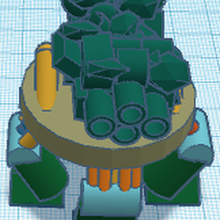 scrap bot robot turret tinkercad scrapbot 3d print model - Mito3D