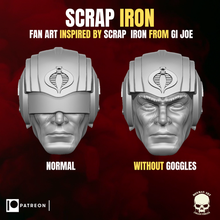 scrap iron fan art head action figures 3d print model - Mito3D