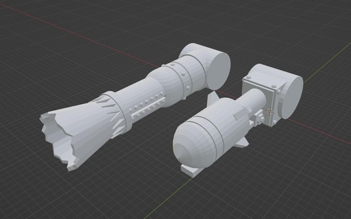 hurda roket etek seti grot tank rokkit 3d print model - Mito3D