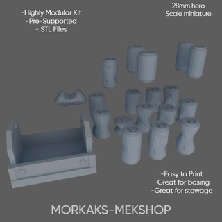 hurda soda canz şansölye iyi arazi dayanma savaş oyun orklar saçmak ön destekli 40k parçalar 42k minyatür vekil masaüstü oyunları Uzay ork temel Grimdarkfuture 3d print model - Mito3D