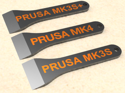 scraper prusa mini mk3s mk3s+ mk4 - ready mmu skrabka 3d print model - Mito3D