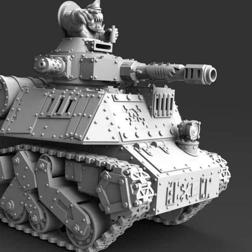 scrapt tank orks game warhammer warhammer40k w40k orc ork 3D print model - Mito3D