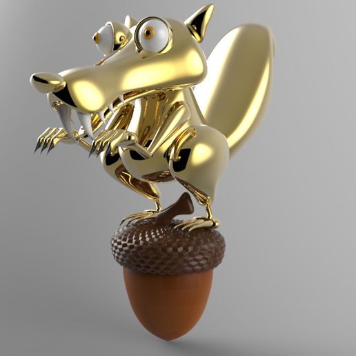 scrat aeschylus era gelo squirrel animal toy 3D print model - Mito3D
