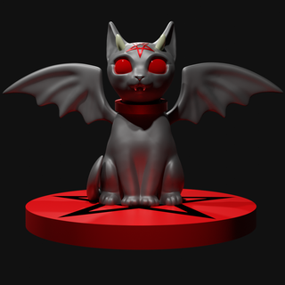 kratzen böse Katze Katze böse Luzifer Dämon satanisch gotisch dunkel Fantasie 3d print model - Mito3D