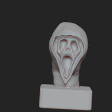 scream bust loan model printing 3d figurine 3d print model - Mito3D