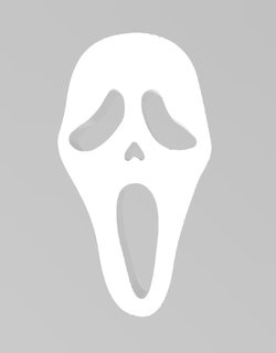 gritar cara fantasma asesino minúsculo 7mm 3d clipart máscara resina añadir s comercial utilizar impresora 3d print model - Mito3D