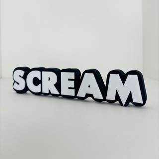 scream logo display maniacmancave3d 3d print model - Mito3D