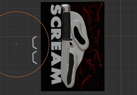 scream wall decor Home horror scary knife wounds cuts gashes blood movie art ghost 3d print model - Mito3D