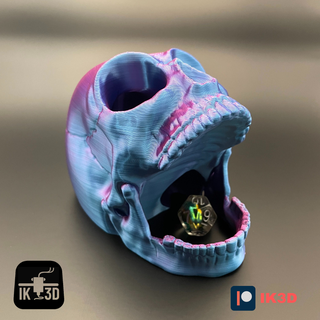 screamin skull dice tower supports 3d print model - Mito3D