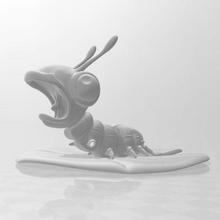 gritando oruga Arte chillón simpsons 3d print model - Mito3D