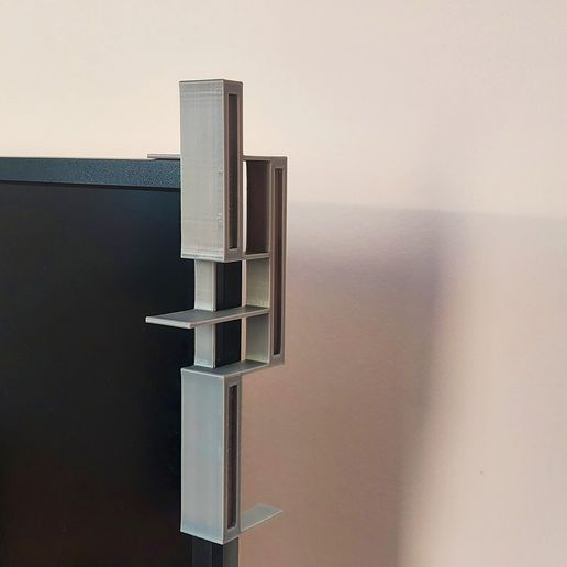 écran mini architecture falaise cintre halotbuilding décoration abstrait suspendu modèle miniature 3D print model - Mito3D