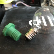 screw-in lightbulb socket filler blank e17 c9 base home edison thread light lighting lights household supplies 3d print model - Mito3D