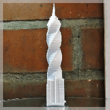 Schraube Architektur Turm Gebäude Panama Modell Rahmen Attrappe Lehrmodell Simulation Tour vis timent mod le chelle fyf 3d print model - Mito3D
