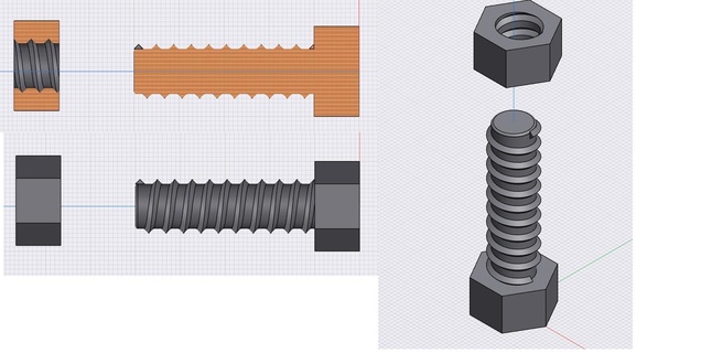 screw screw metal 3d  3d print model - Mito3D