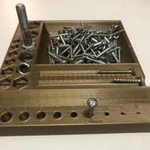 screw sizer meter tool scaler bolt nut sorting out storage tools organization gauge diy workshop 3d print model - Mito3D