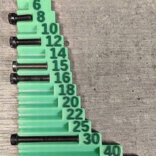 screw sorter metric tool hand tools screws organizer guide garage 3d print model - Mito3D