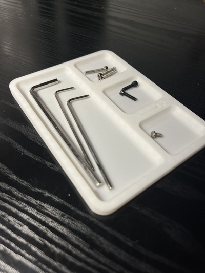 screw tool tray holder box maintenence nut allen key 3d print model - Mito3D