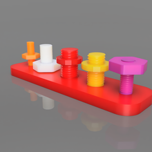 vite svitare divertimento educativo gioco montessori scuola formazione scolastica motricità giocattolo asilo materno noccioline apprendimento pazienza 3d print model - Mito3D