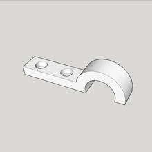 screwable cabo removível de apoio substitui grampo geetech pro vários a impressora plástico geeetech prusa i3 extrusora dupla peça braçadeira mangueira 3d print model - Mito3D