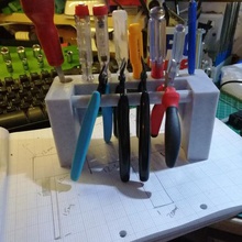 screwdriver pliers holder desktop tool tools holders boxes 3d print model - Mito3D