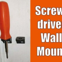 screwdriver wall mount holder - supports tool_holders_boxes 3d print model - Mito3D