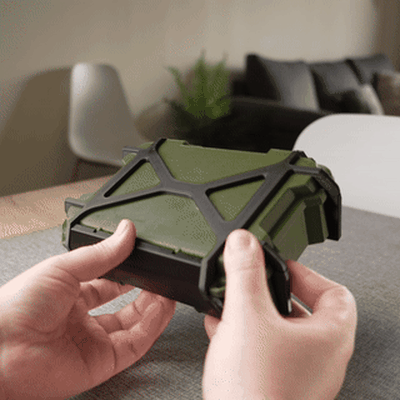 vidasız sağlam taktik askeri durum kılıf kutu kutuları vidalamak hava geçirmez araç kutusu araçlar kulp destek 3d print model - Mito3D