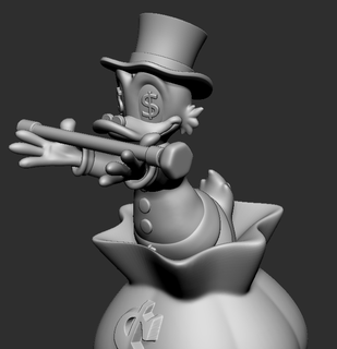scrooge mcduck - 3d printing model print Art donald dale miniature duck games toys thioric uncle scroogemcduck disney louie gus miniatures figurines mickey art sculptures 3d print model - Mito3D