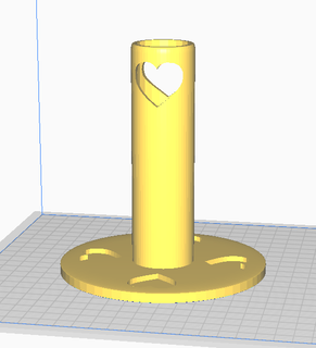 scrunchie stand - heart 3d print model - Mito3D