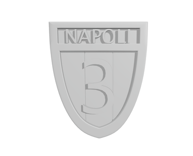 scudetto napoli 3 - championship badge shield sport football soccer naples seriea campionato 3d print model - Mito3D