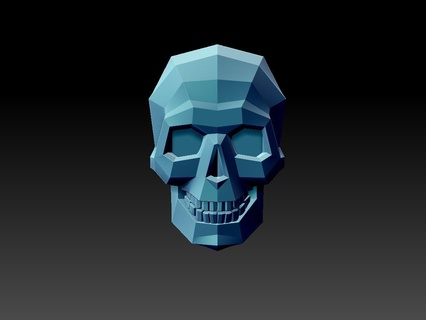 scull skeleton print head anatomy printable sculpture art skull sculptures 3d print model - Mito3D