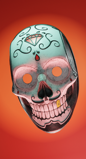 coppia pieno viso maschera cranio Halloween cosplay arte casco messicano 3d print model - Mito3D