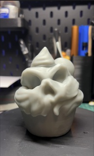 scullcake Art skull cupcake sweet 3d print model - Mito3D