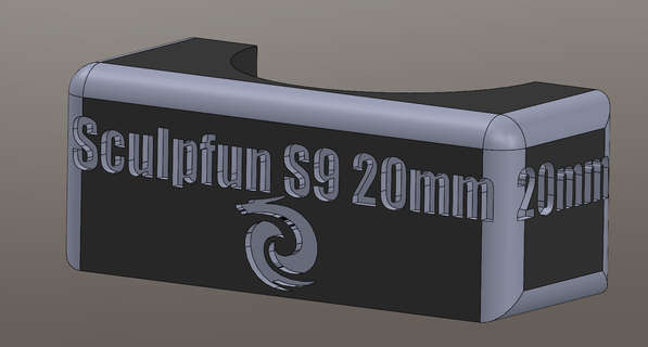 sculpfun s9 20mm Fokus Block s6 3d print model - Mito3D