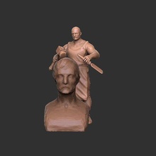 sculptor sculpture - miniature game boardgame painting art artist character painter dnd dnd5e miniature brush color colour hair longhair pre-supported 3d print model - Mito3D