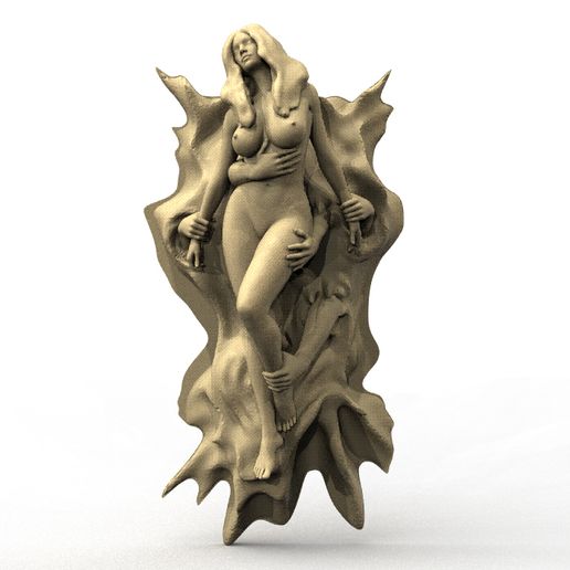 sculpture 3 donna ragazza miniatura statua figura arte deco anime 3D print model - Mito3D