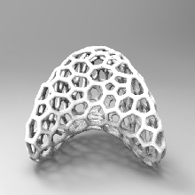 scultura 1 voro arte voronoi deco scolpire design struttura modello parametrico architettura 3d print model - Mito3D