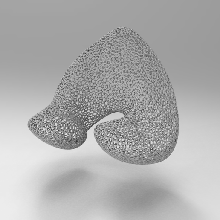 scultura 2 voro arte voronoi deco scolpire design struttura modello parametrico architettura 3d print model - Mito3D