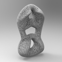 scultura 8 voronoi arte deco scolpire design struttura modello parametrico architettura 3d print model - Mito3D