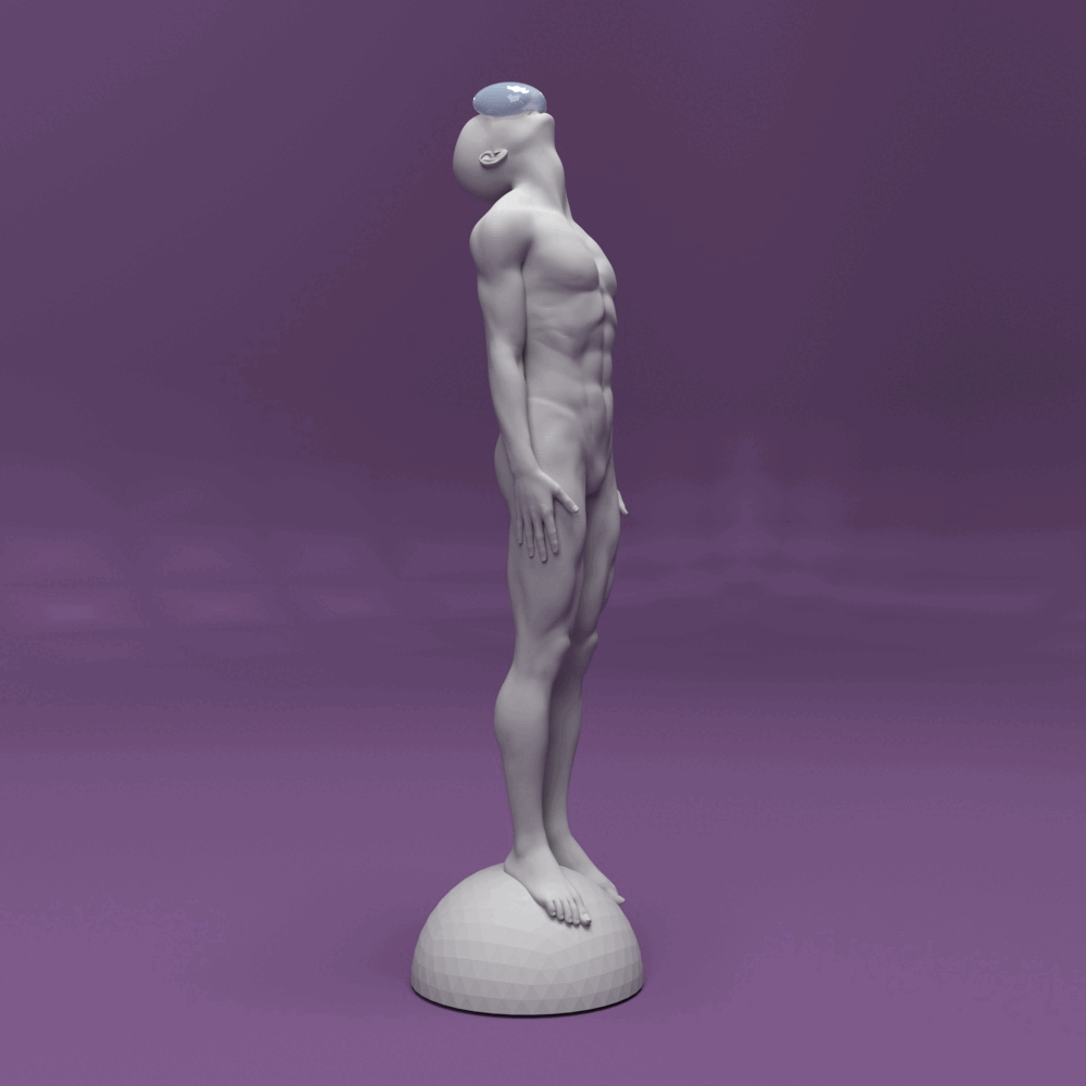 scultura contemporaneo arte pioggia 3D print model - Mito3D
