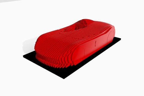 escultura Ferrari Monza sp1 carro trabalhos arte decoração 3d print model - Mito3D
