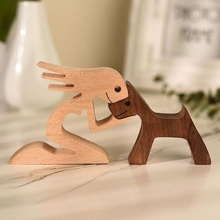 escultura amar menina cão v3 cachorro animal casa presente deco 3d print model - Mito3D