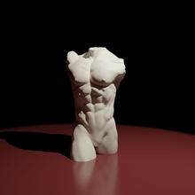 sculpture male bust art breasts man corp nude naked shape body men 3d print model - Mito3D