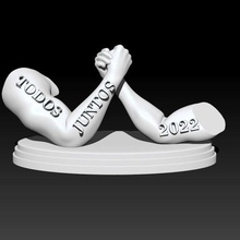 sculpture impulsion 2022 art années veille year end cadeau virus 3d print model - Mito3D