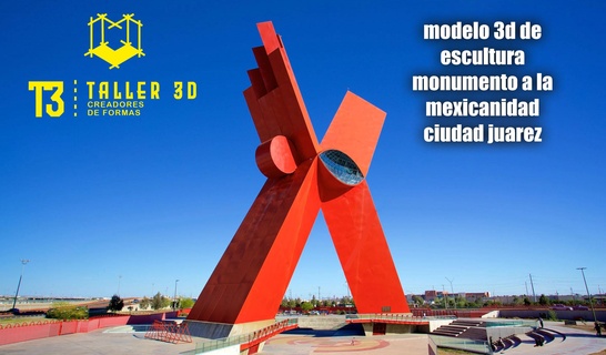 escultura sebastian Monumento mexicanidad juarez enrique carvajal ciudad geometría volúmenes 3d print model - Mito3D