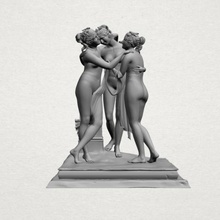 escultura de tres gracia 01 various house human people characters miniatures figurines statue girls anime sexy lady female nude naked body bikini breast 3d print model - Mito3D
