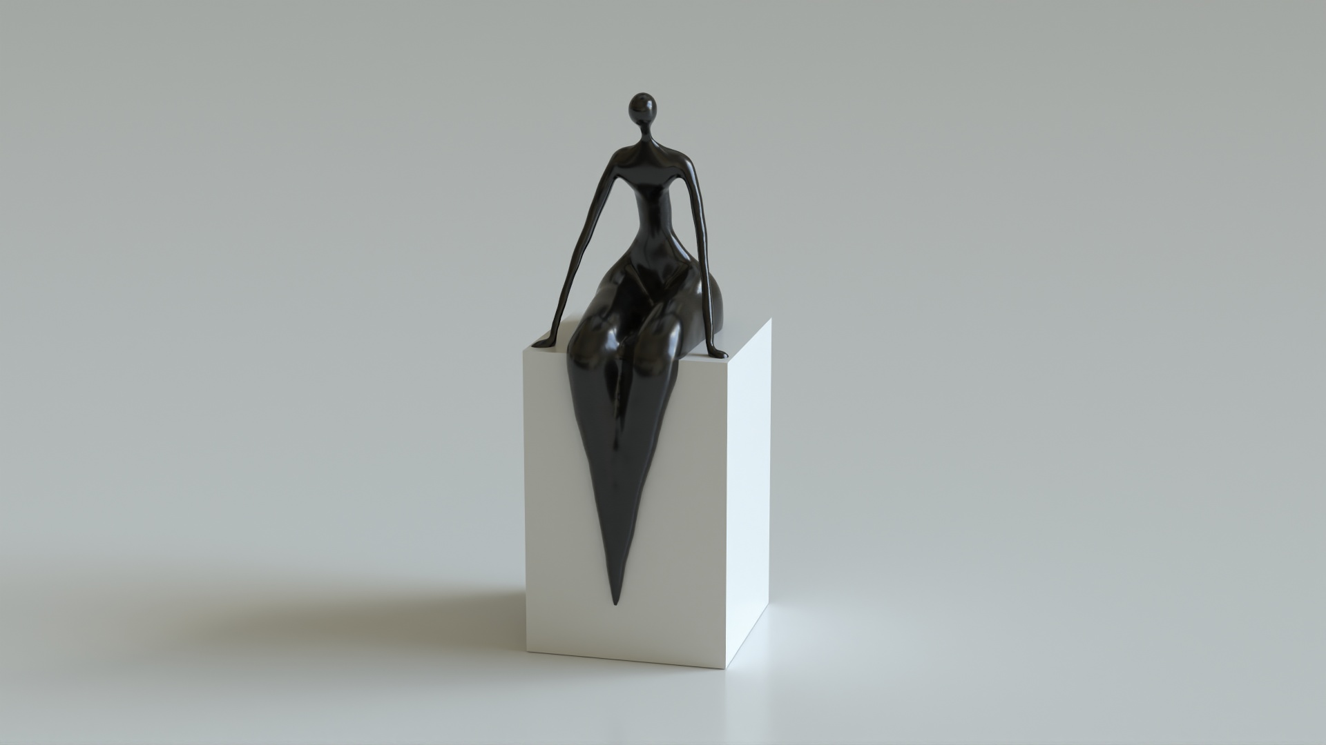 Skulptur Frau Schönheit Kontraste Kunst Modell runden 3D print model - Mito3D