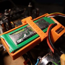 scx10 boîte de batterie buzzer jeu r c véhicules rock crawler récepteur montage rc voiture lipo support axial à pêne dormant 3d print model - Mito3D