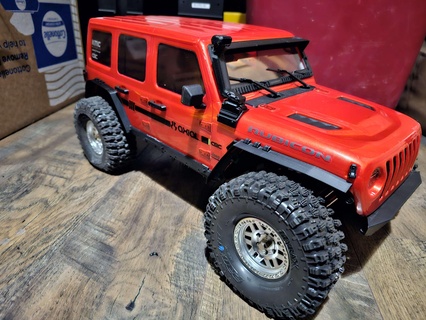 scx10 iii wrangler high clearance fenders crawler jeep spare tire rc 3d print model - Mito3D