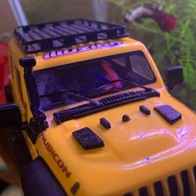 scx24 rubicon hood vents windshield wipers gadget rc rock crawler scx 1 24 jeep mod upgrade vent car 3d print model - Mito3D